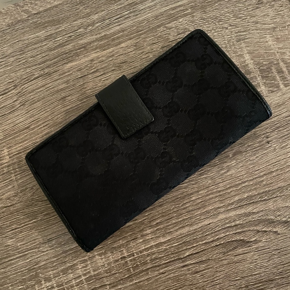 Gucci GG Canvas Long Wallet Black - Picture 2 of 14